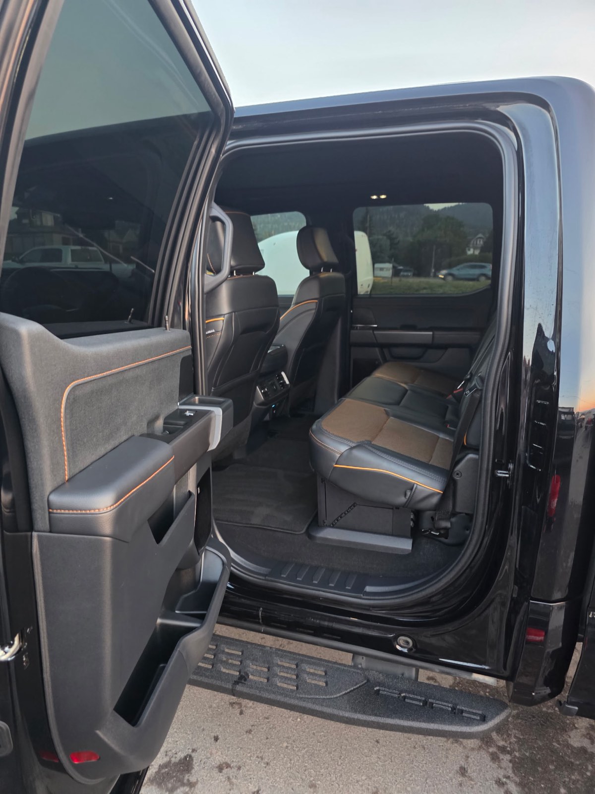 Cleaned rear seats and door panels of a Ford F-150