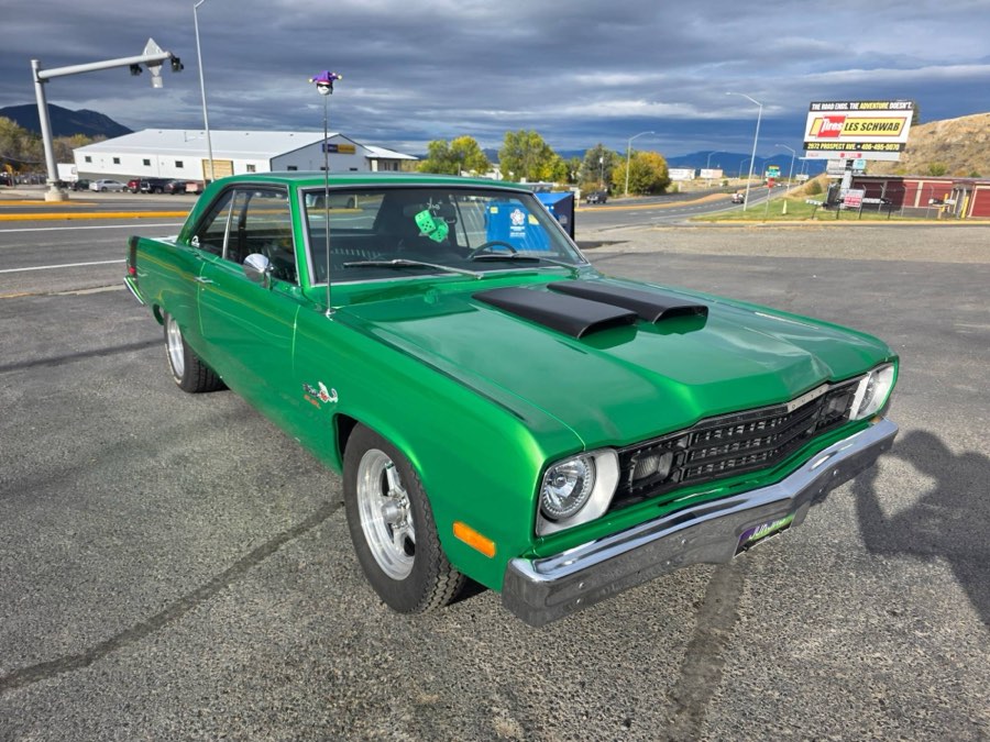 Front three-quarter view of a ceramic-coated Plymouth Scamp