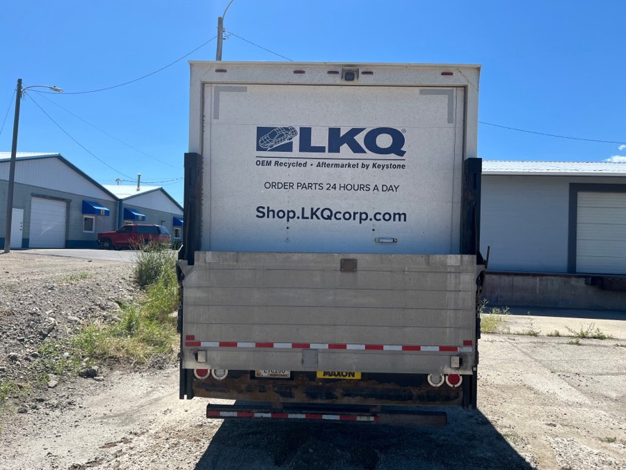 Rear of a commercial box truck after cleaning